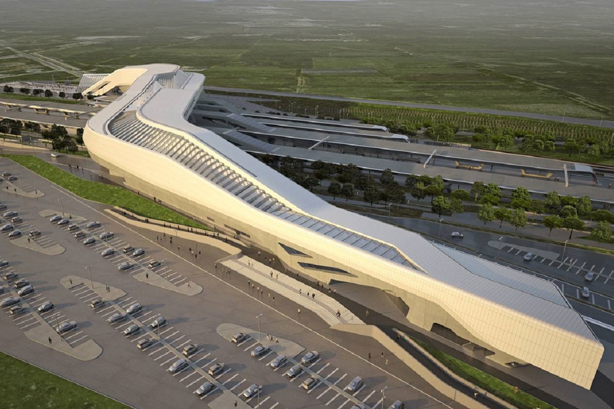 Stazione di Napoli Afragola: il gioiello di Zaha Hadid - visione aerea