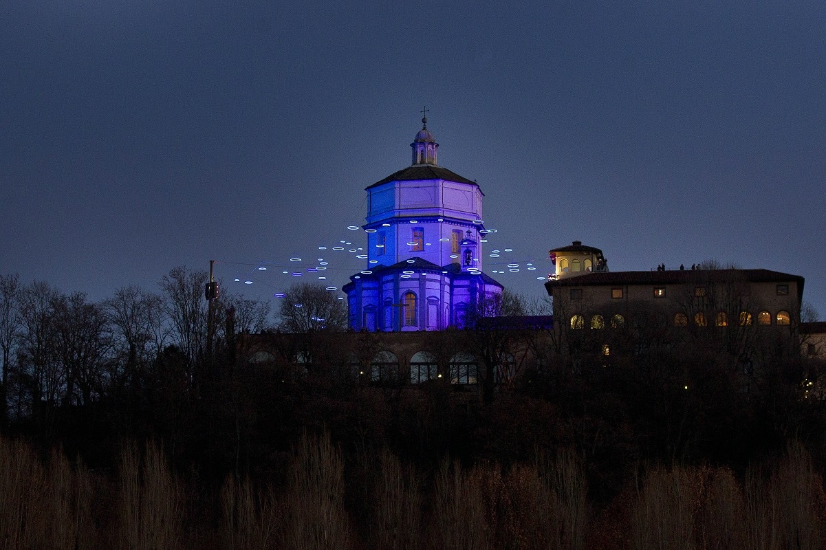 Luci d'Artista Torino - Rebecca Horn_Piccoli spiriti blu