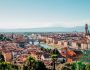 View of Florence cityspace from Piazzale Michelangelo in Italy