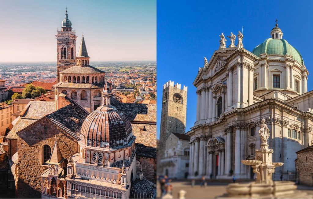 A view of Bergamo and Brescia church