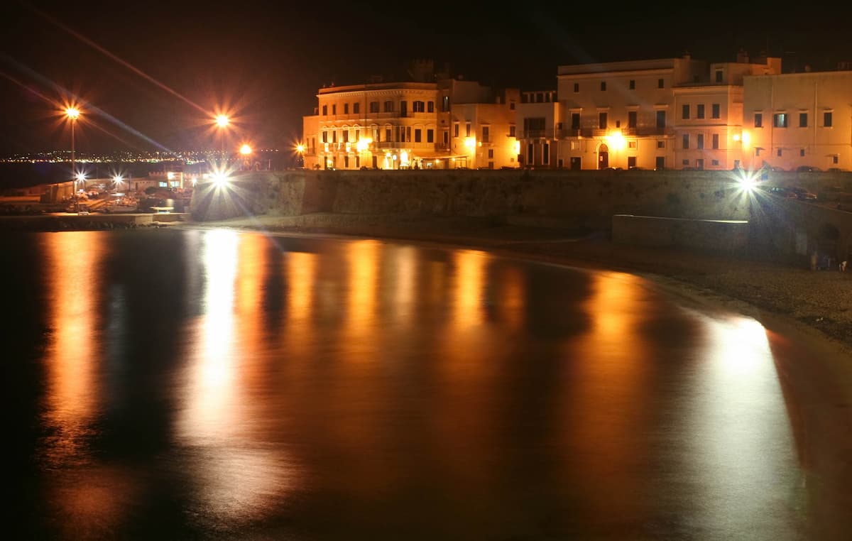 Litorale di Gallipoli di notte