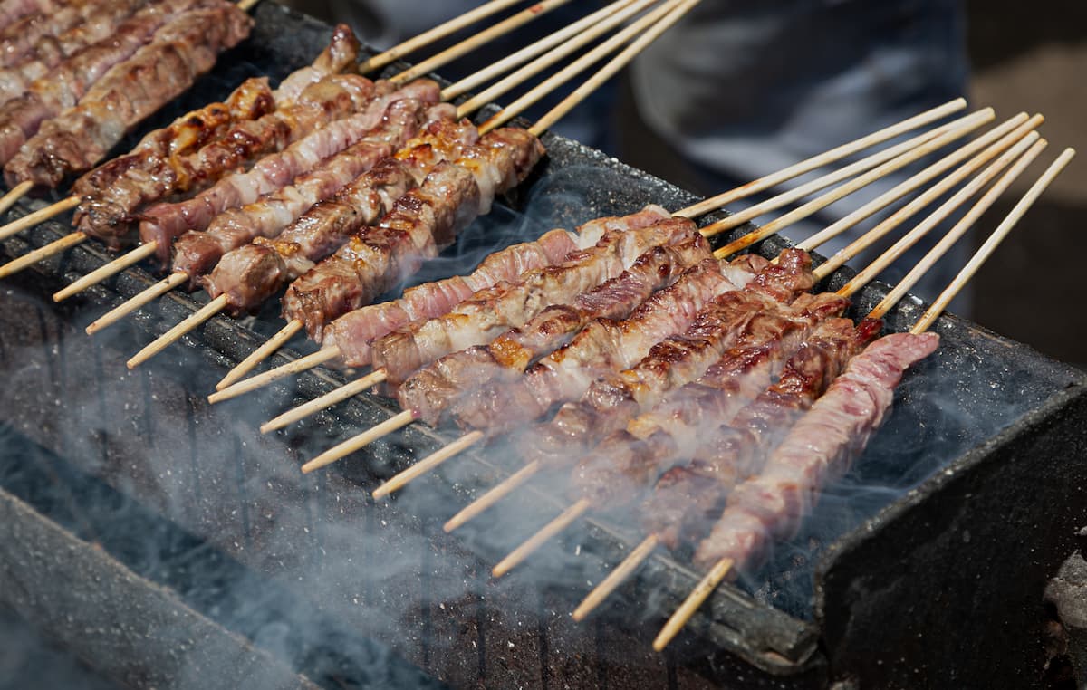 Arrosticini, piatto tipico L'aquila