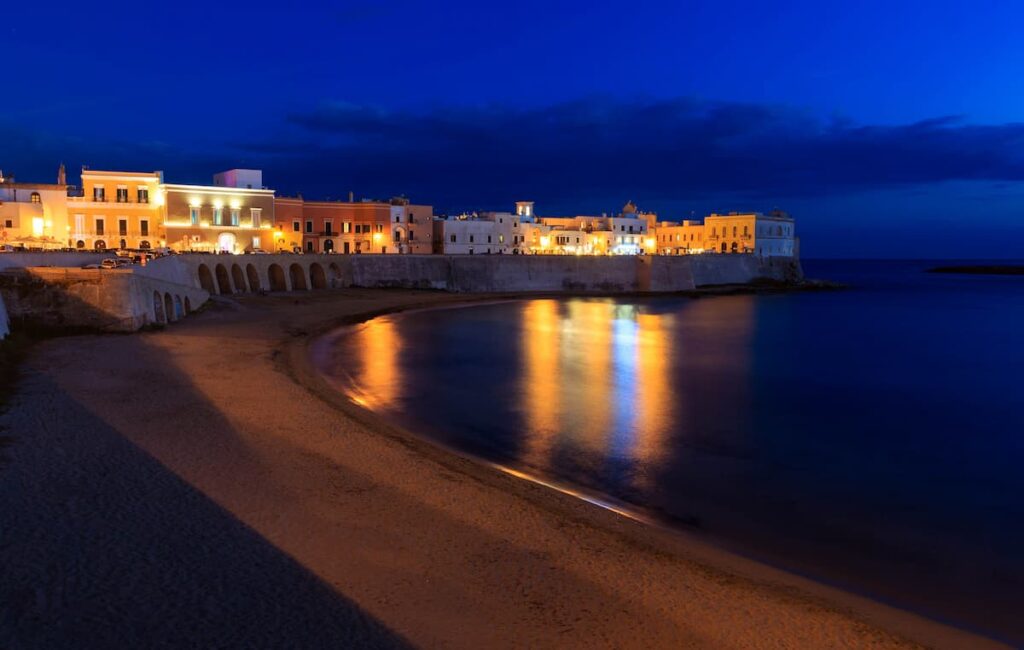 Spiaggia Gallipoli di notte