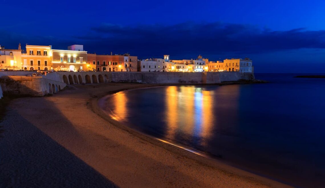 Spiaggia Gallipoli di notte