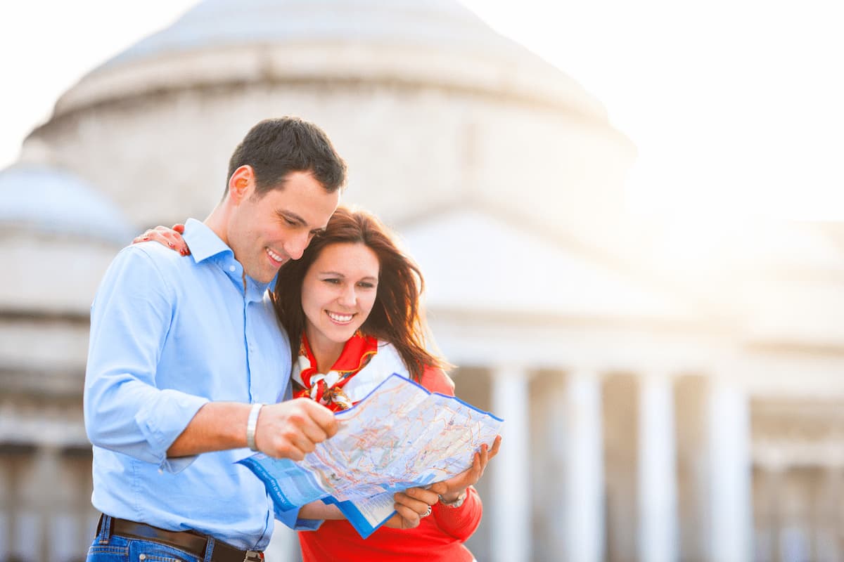 a couple on honeymoon in naples