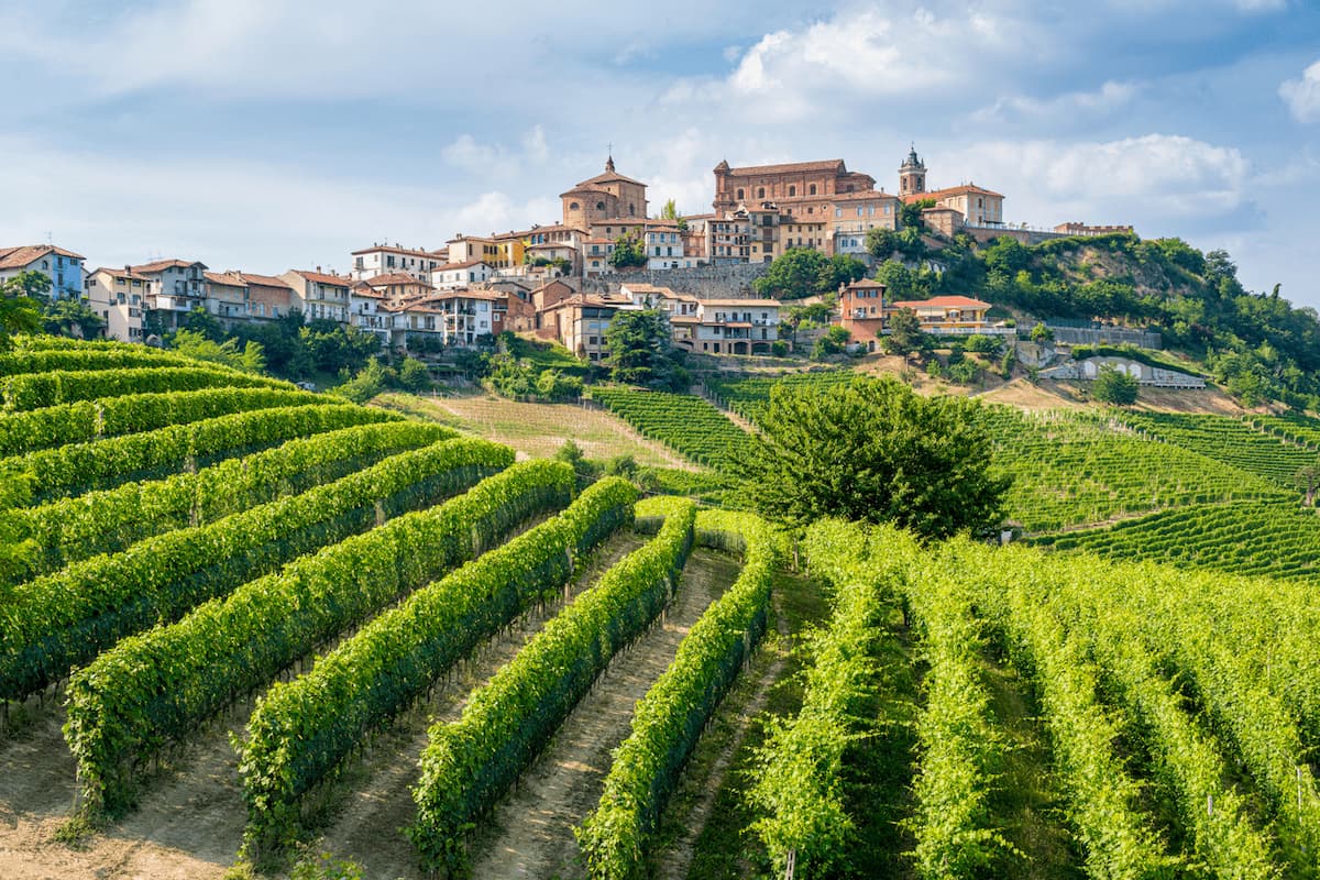 Vista su Voghera dalle Langhe piemontesi