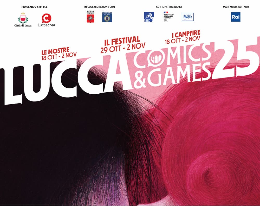Dettaglio del poster di Lucca Comics and Game 2025 - French Kiss