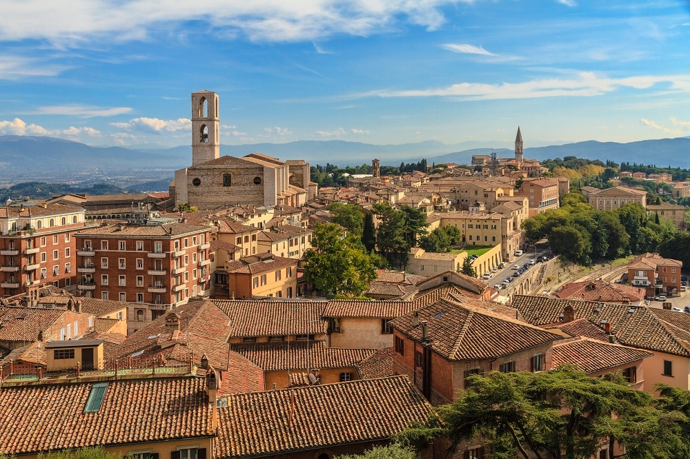 View of Perugia on a sunny day